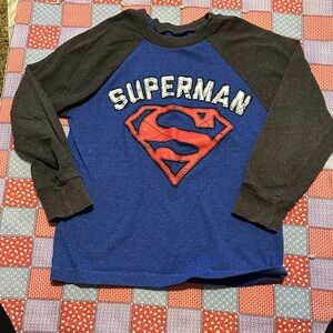 DC Comics Blue and Gray Superman Shirt XS 4/5